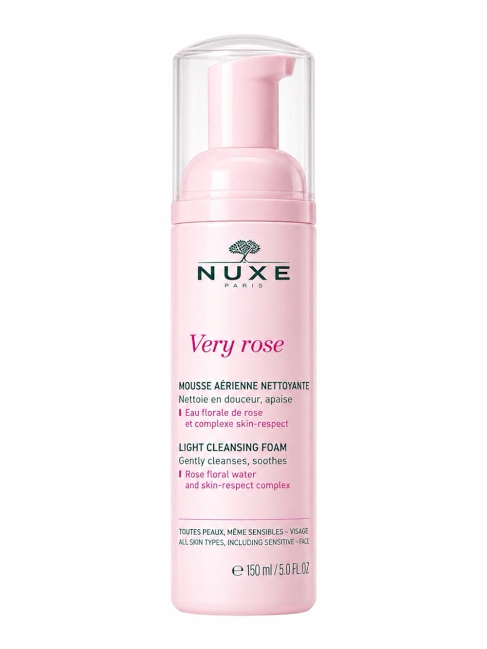 NUXE VERY ROSE LIGHT CLEANSING FOAM 150ML - BRAND NEW